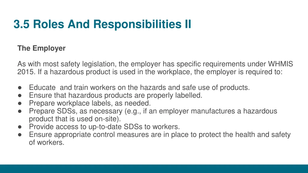3 5 roles and responsibilities ii