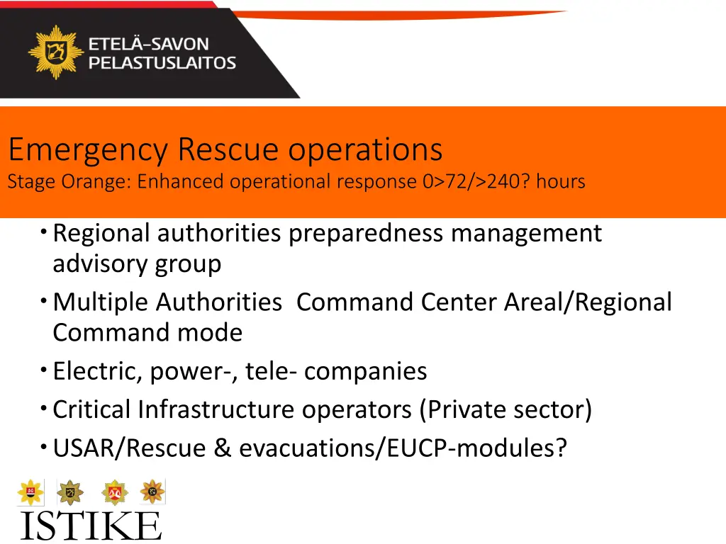 emergency rescue operations stage orange enhanced
