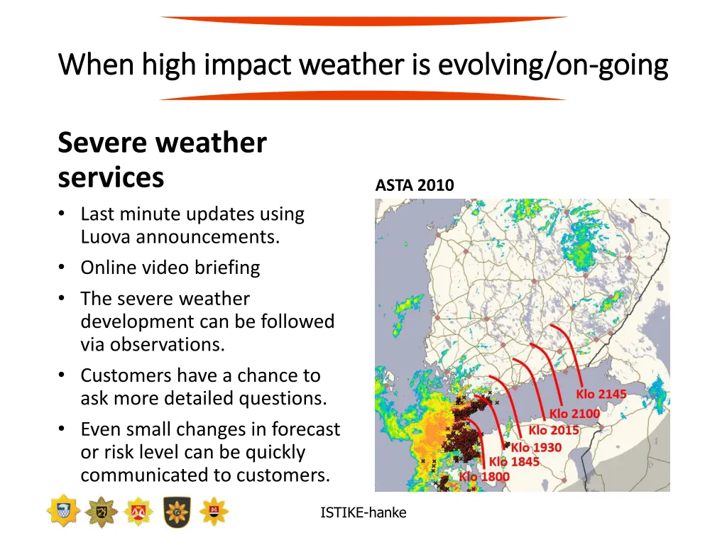 when high impact weather is evolving on when high