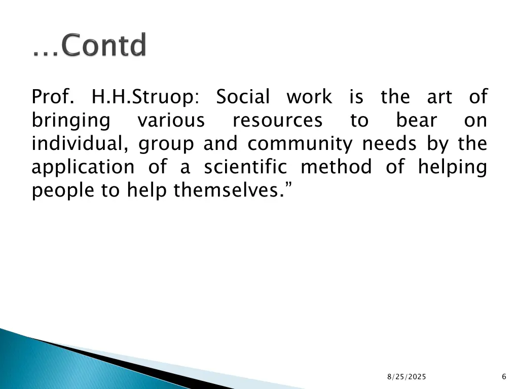 prof h h struop social work