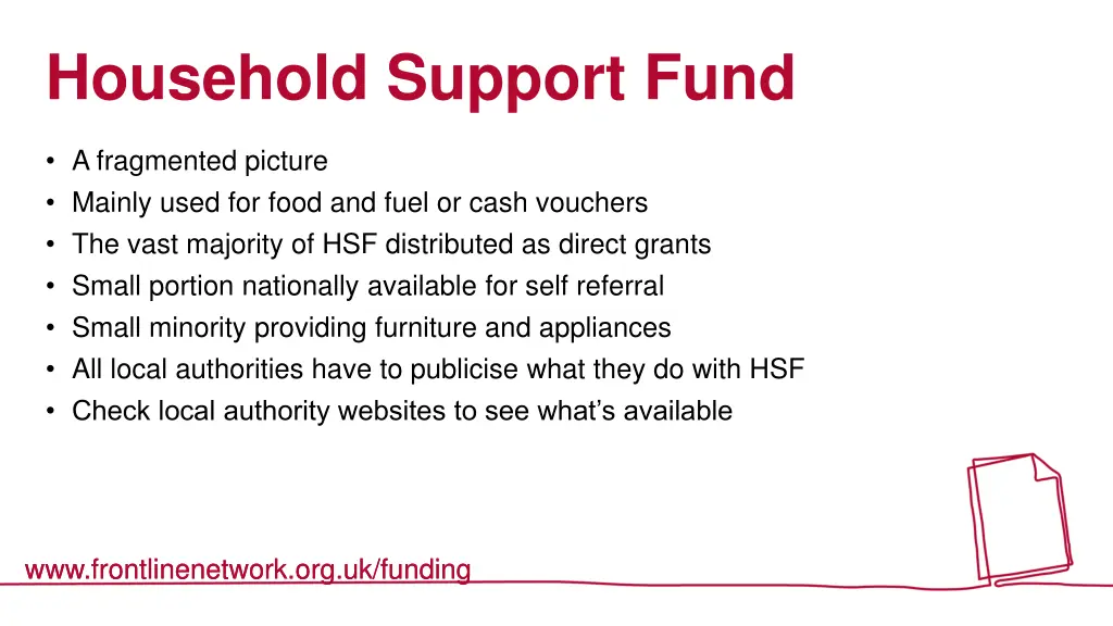 household support fund