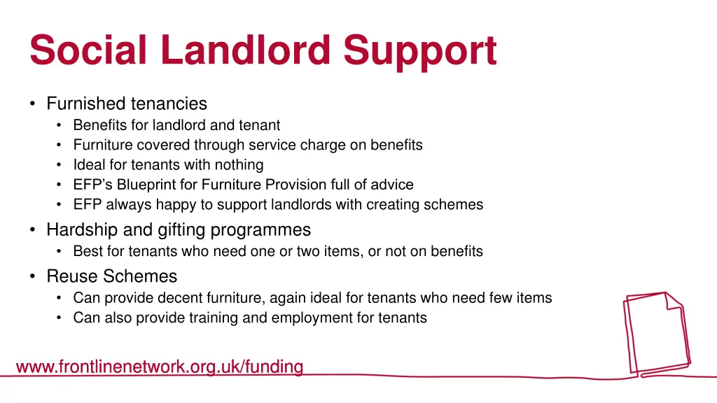 social landlord support