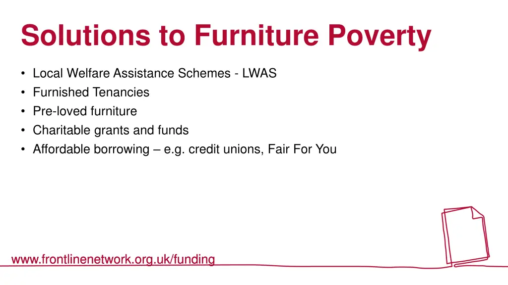 solutions to furniture poverty
