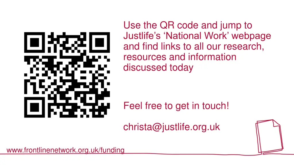 use the qr code and jump to justlife s national
