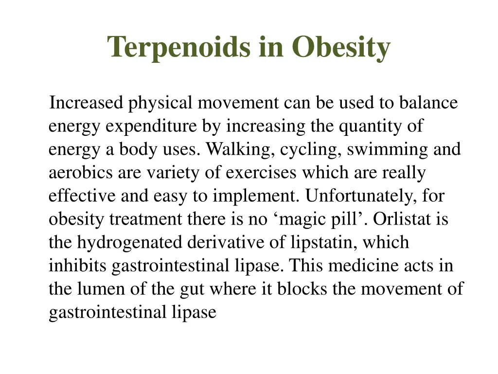 terpenoids in obesity 1