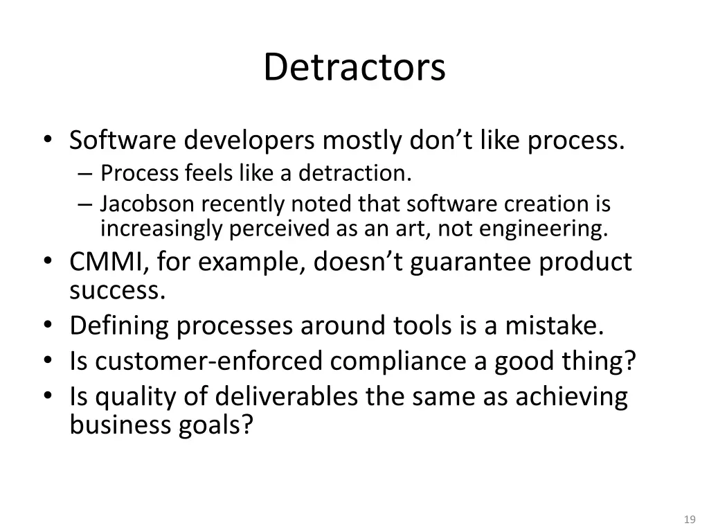 detractors