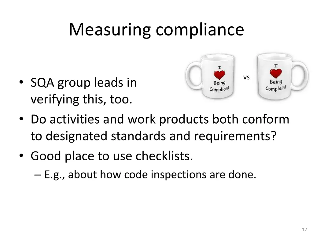 measuring compliance