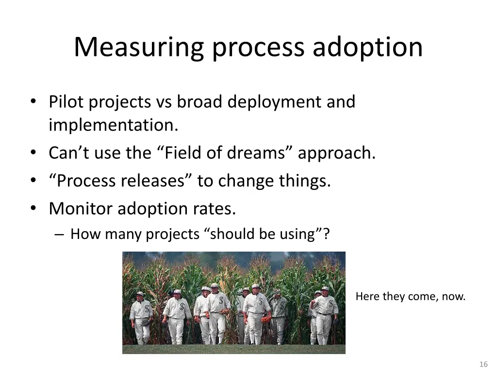 measuring process adoption