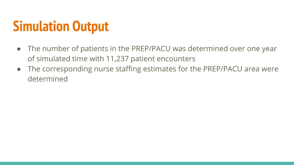 simulation output