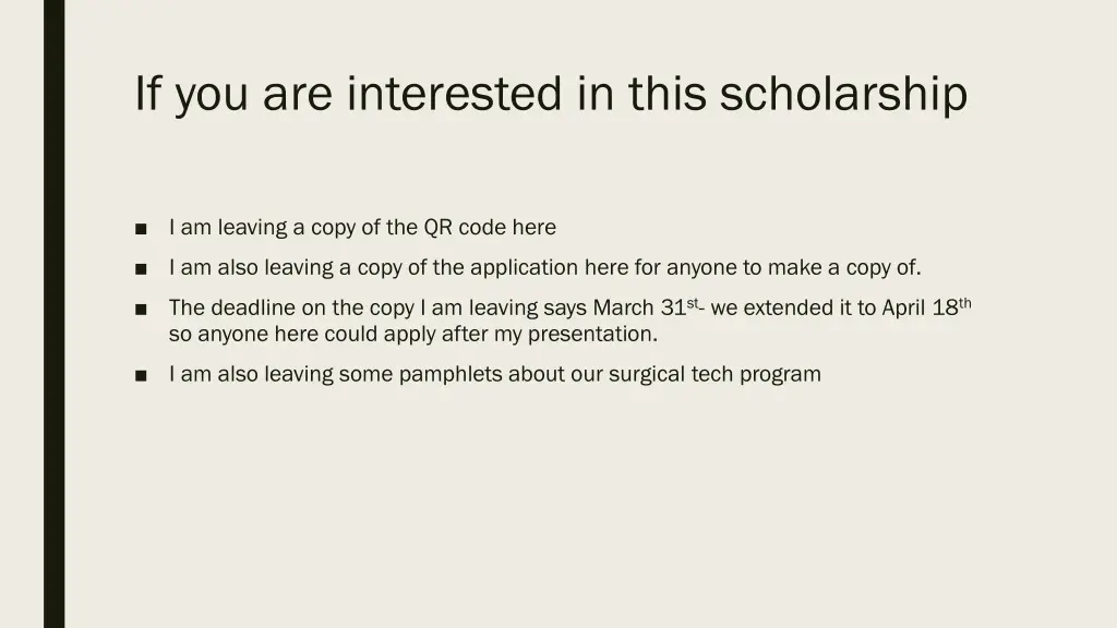 if you are interested in this scholarship
