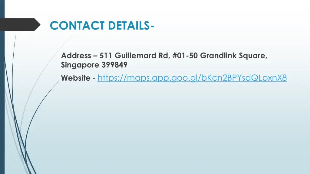 contact details
