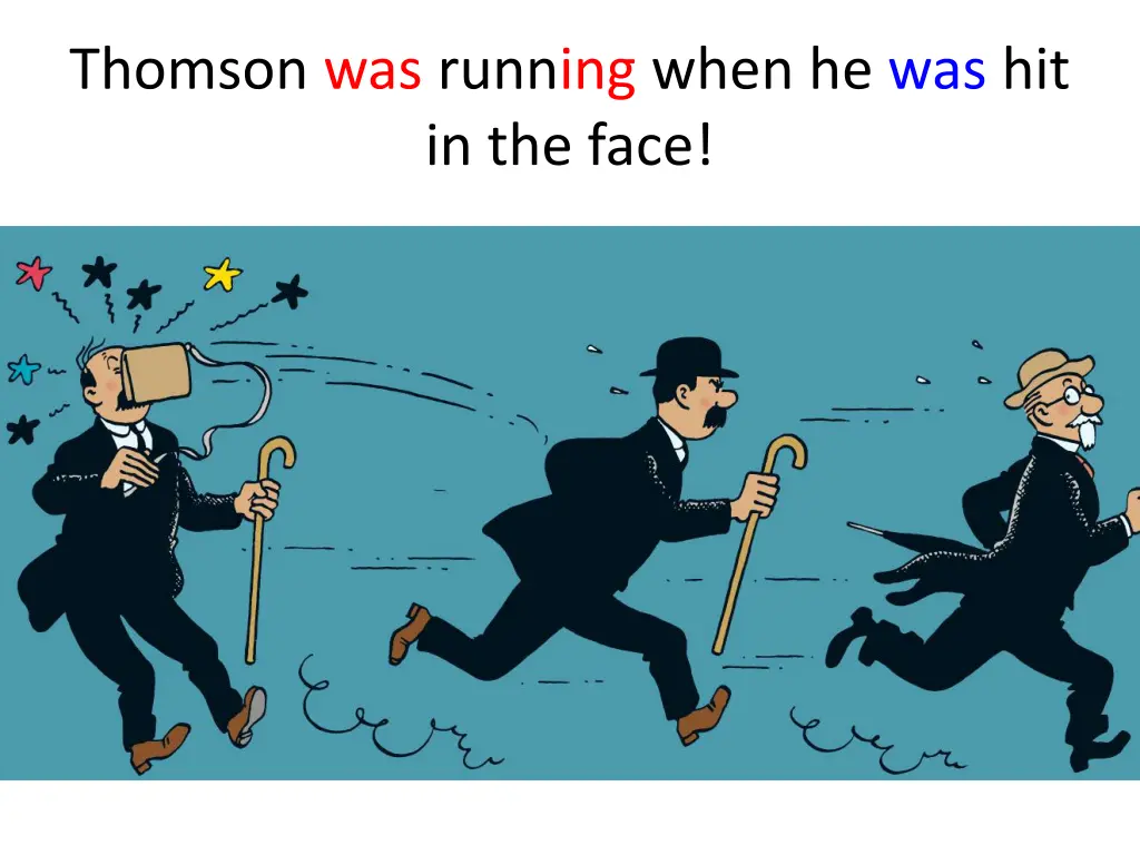thomson was running when he was hit in the face