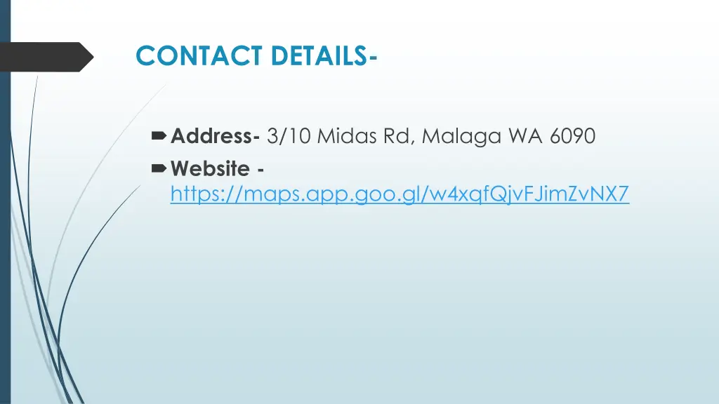 contact details