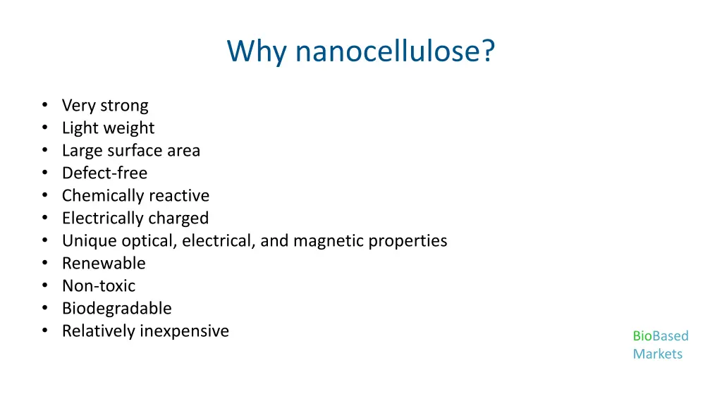 why nanocellulose