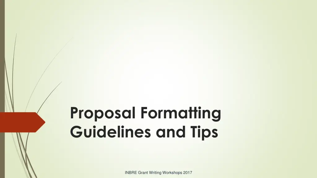 proposal formatting guidelines and tips