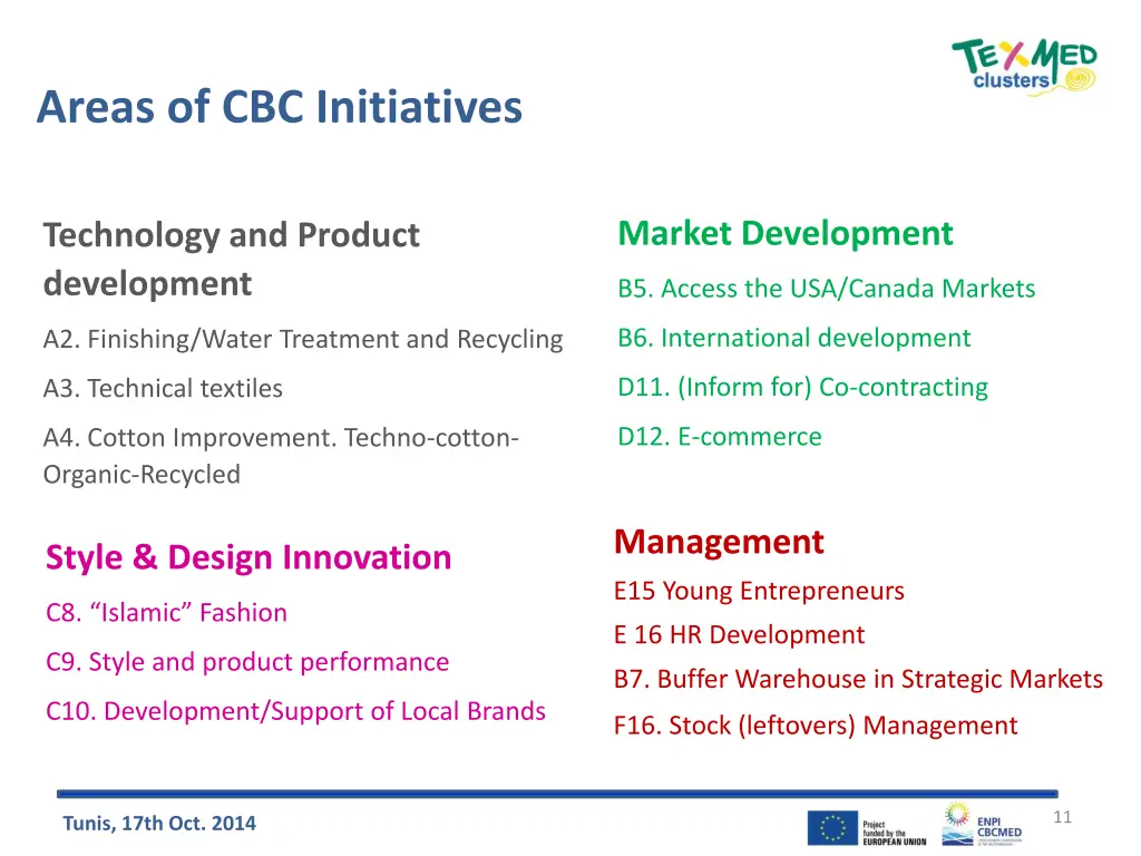 areas of cbc initiatives