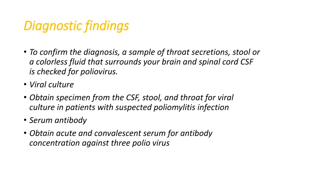 diagnostic findings diagnostic findings