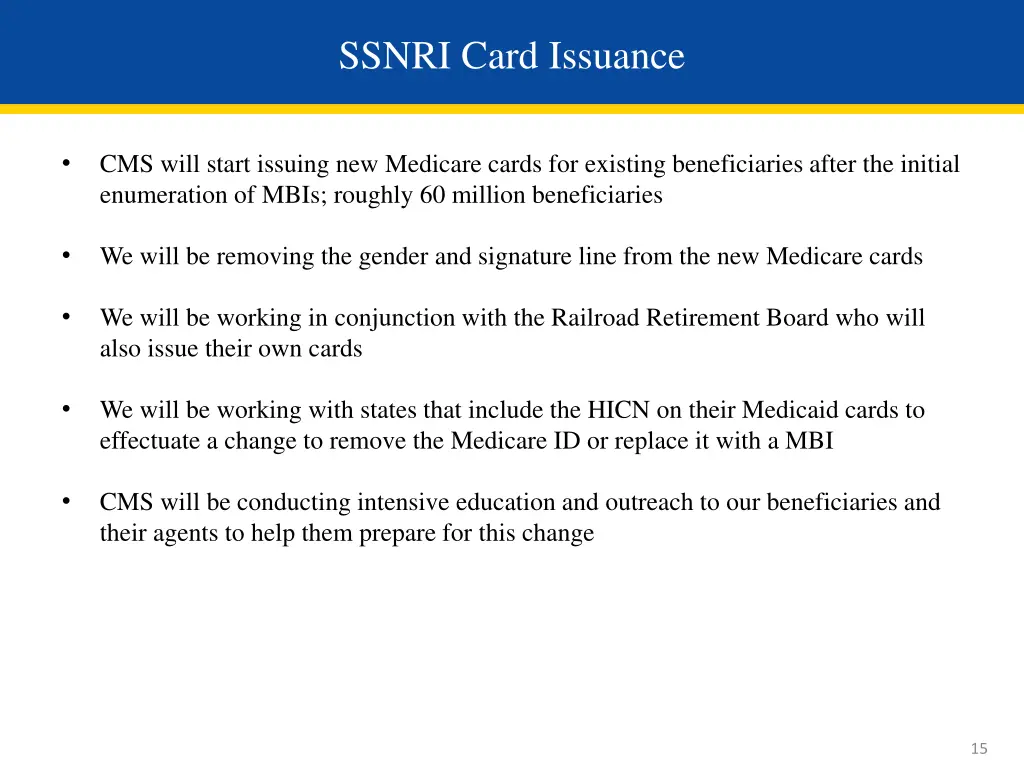 ssnri card issuance