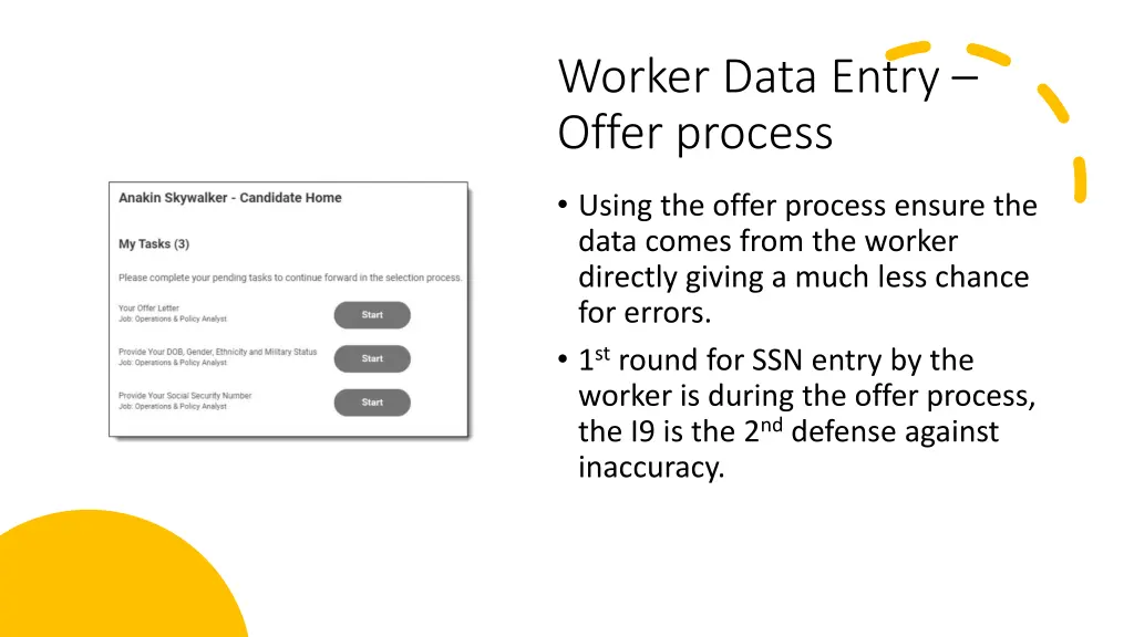 worker data entry offer process