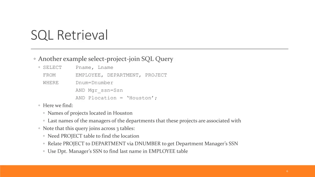 sql retrieval 3