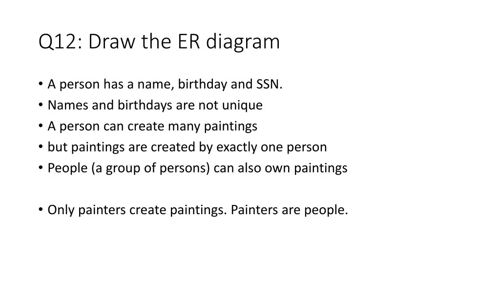 q12 draw the er diagram