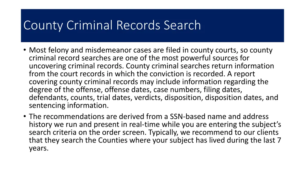 county criminal records search