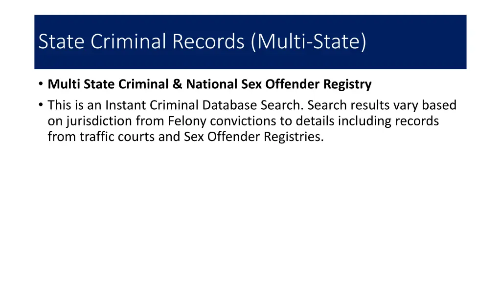 state criminal records multi state
