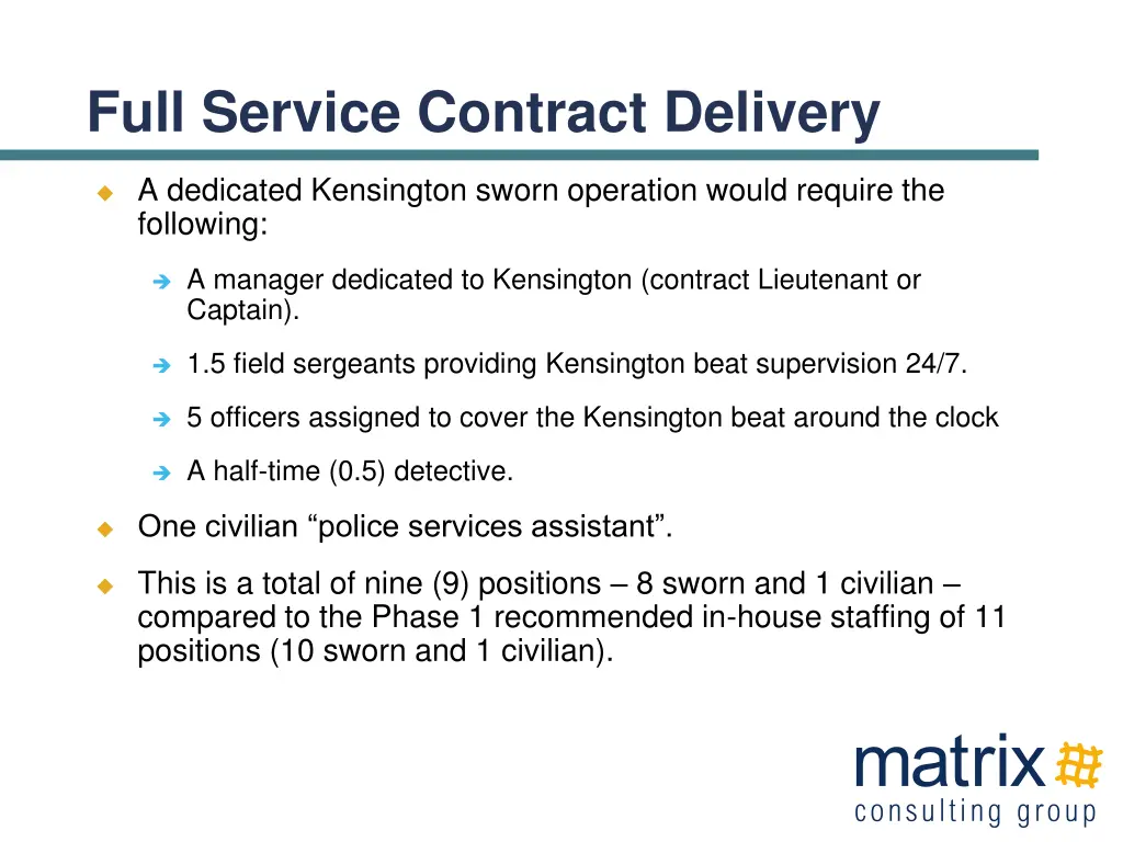 full service contract delivery