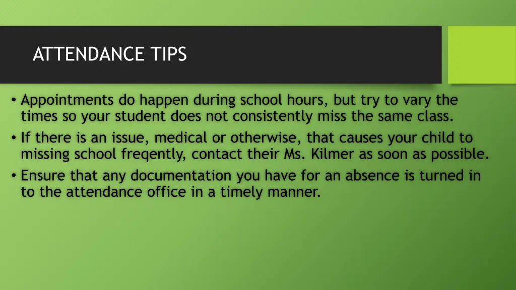 attendance tips