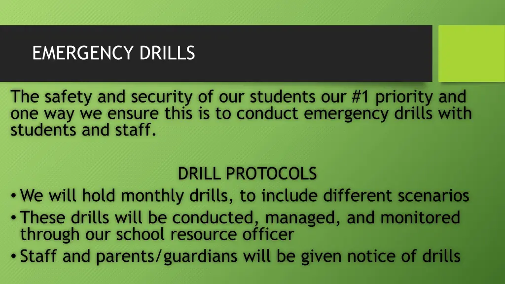 emergency drills