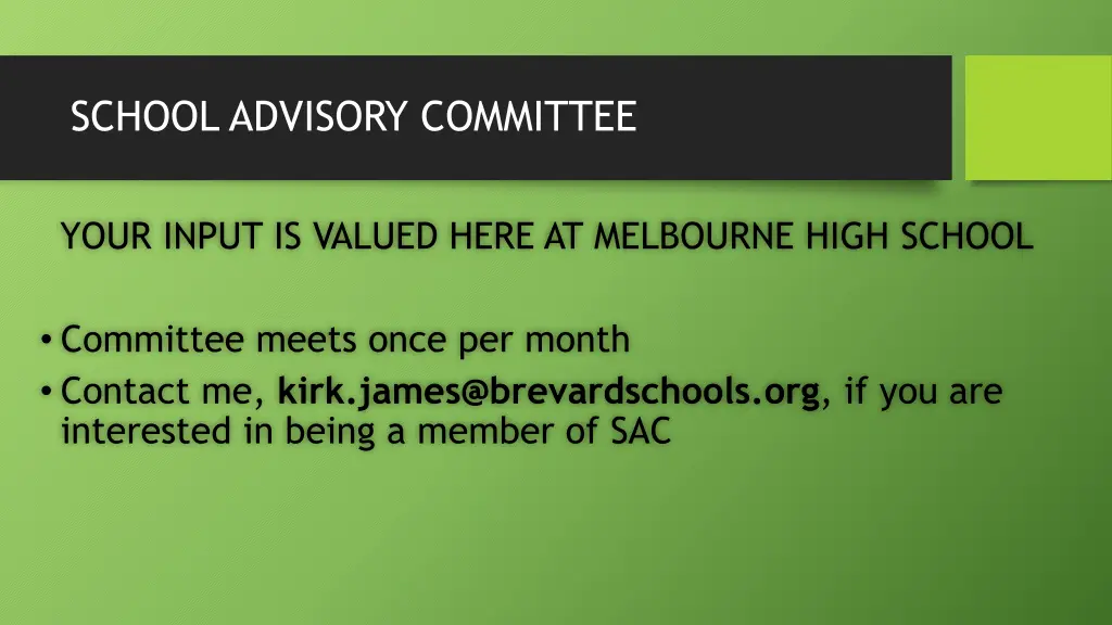 school advisory committee