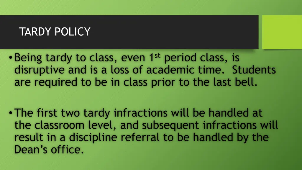 tardy policy