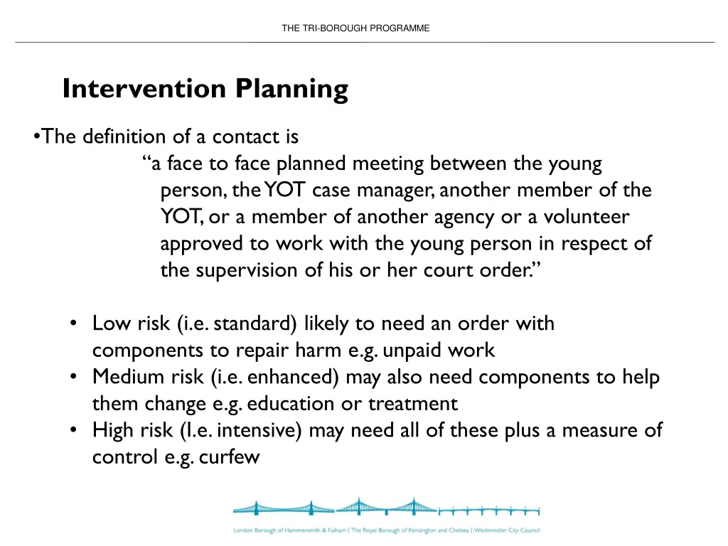 the tri borough programme 12