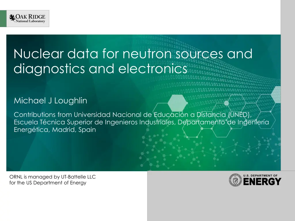 nuclear data for neutron sources and diagnostics