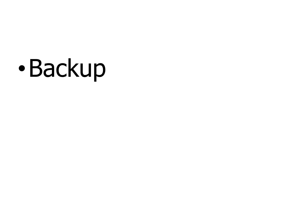 backup