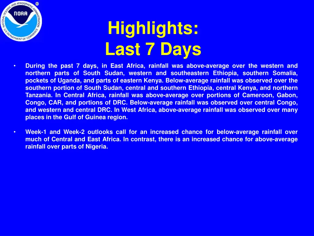 highlights last 7 days