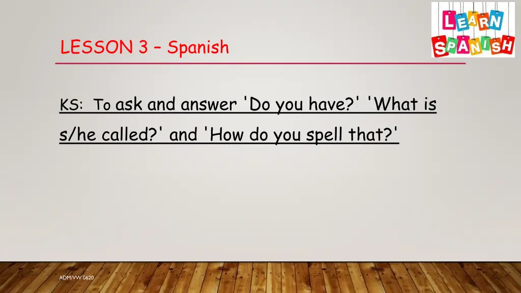 lesson 3 spanish