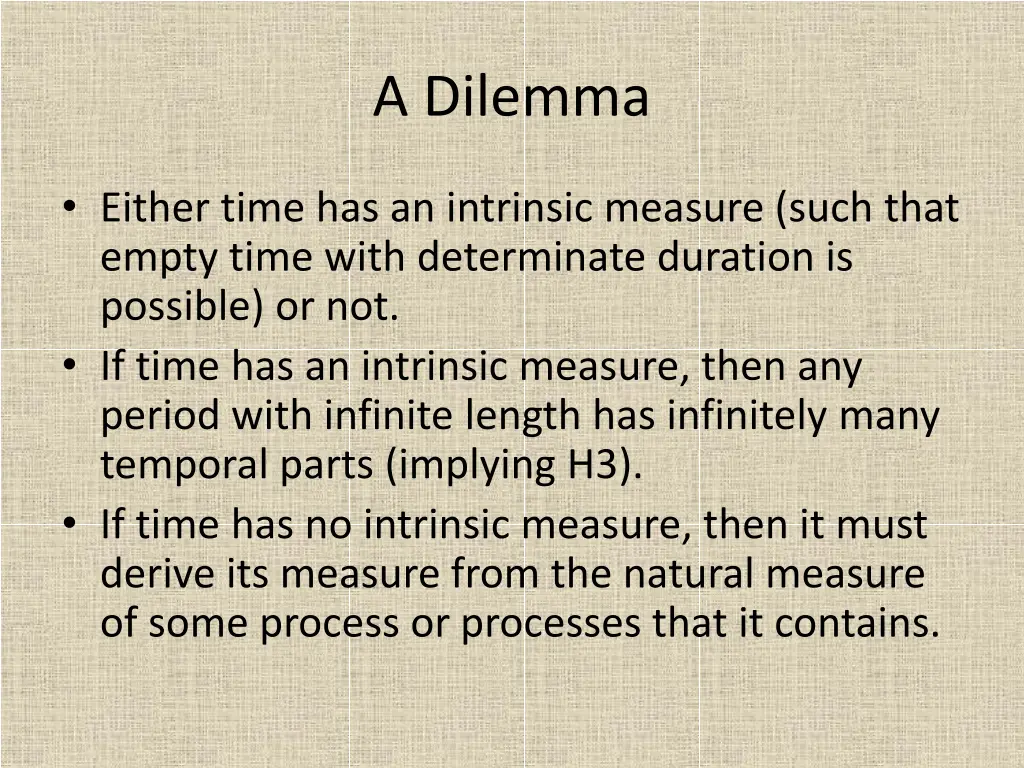a dilemma