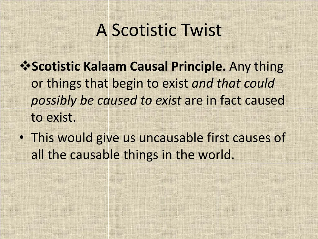 a scotistic twist
