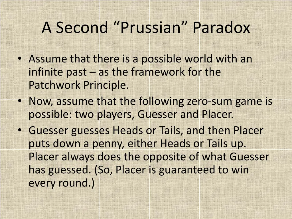 a second prussian paradox