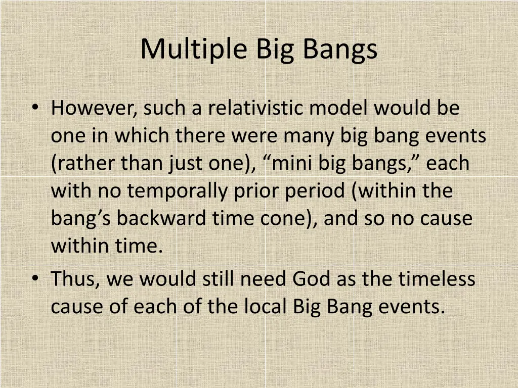 multiple big bangs