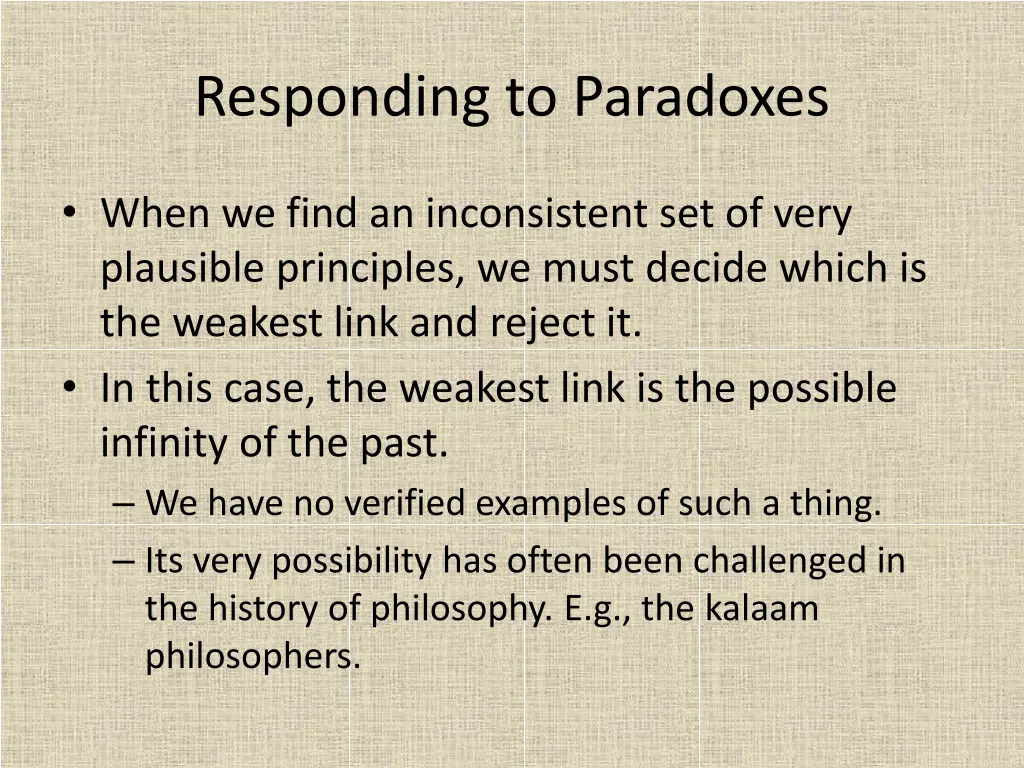 responding to paradoxes