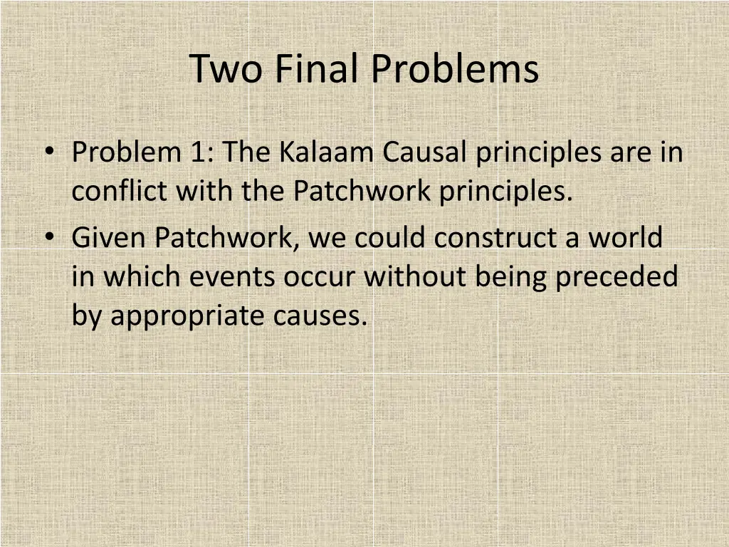 two final problems