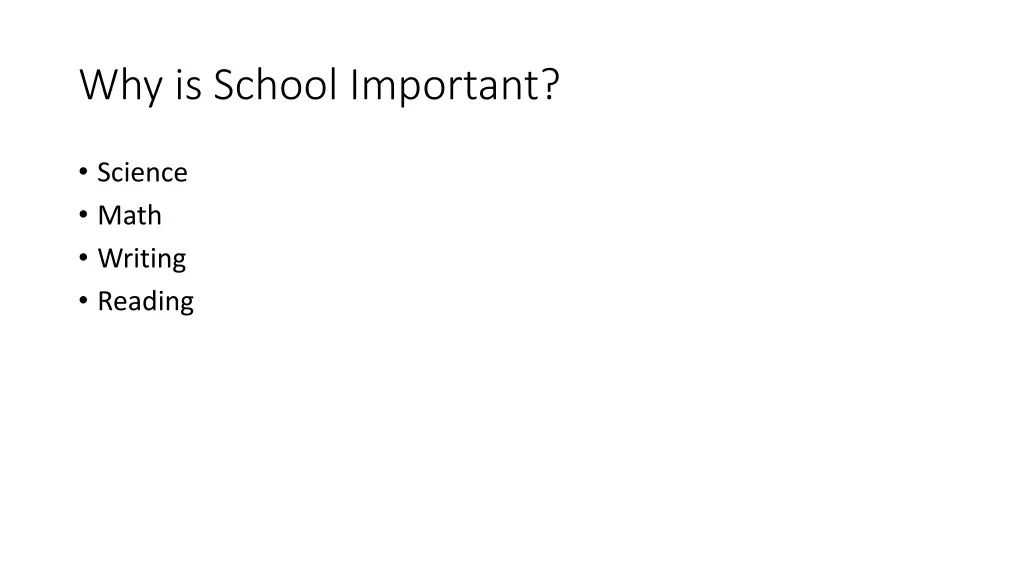 why is school important