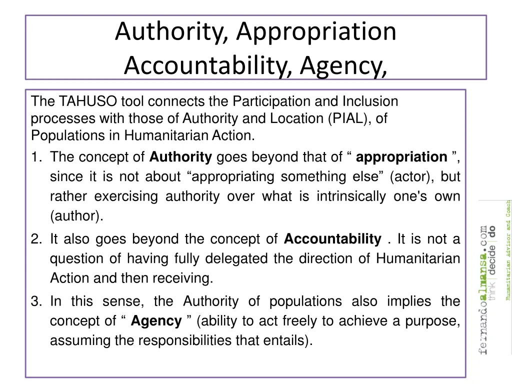 authority appropriation accountability agency