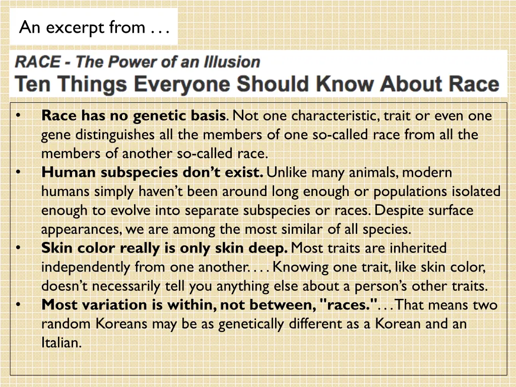 an excerpt from