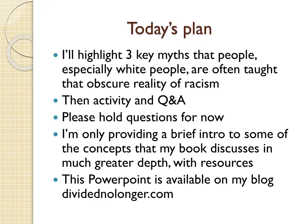 today s plan