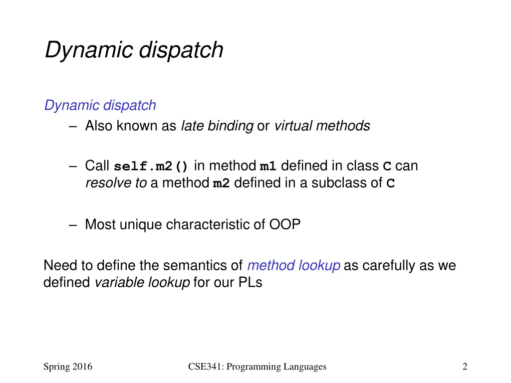 dynamic dispatch