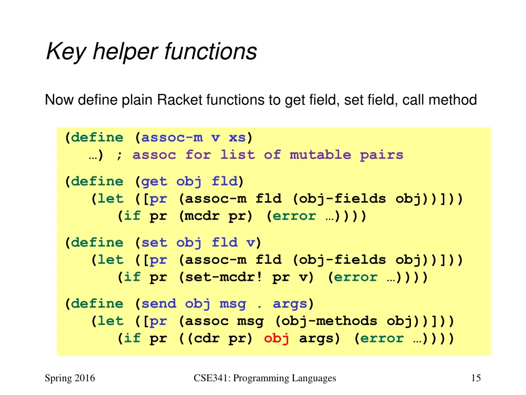 key helper functions
