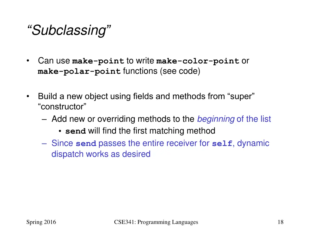 subclassing